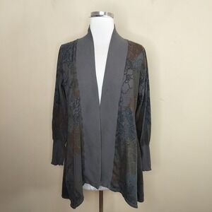 Color Me Cotton Floral Cardigan Open Front